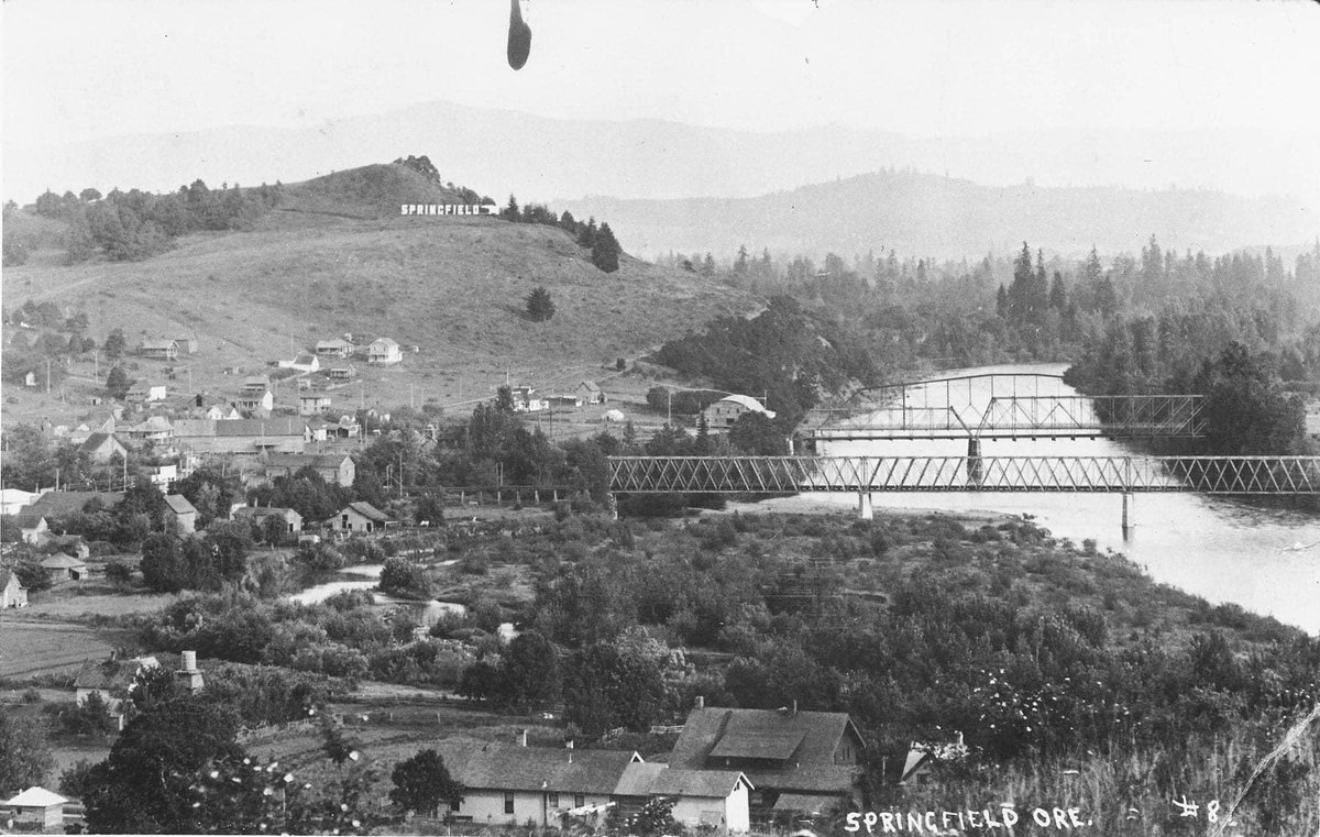 Happy #tbt! Enjoy a picture from the Springfield History Museum where you can clearly see the Springfield sign in the background. #springfieldoregon