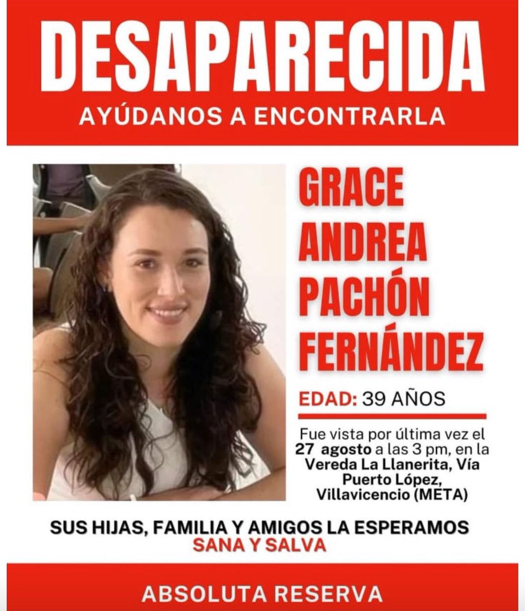 DanielaOrosco30's tweet photo. 🚨Por favor difundir, hace un mes no sabemos el paradero de nuestra compañera!🙏🏻🙏🏻🙏🏻  

#niunamas #DESAPARECIDA #villao  

@MONYRODRIGUEZOF @PoliciaVillavo @villavoalcaldia @FiscaliaCol @NoticiasCaracol @NoticiasRCN @GobMeta https://t.co/jh6rWQIOVF