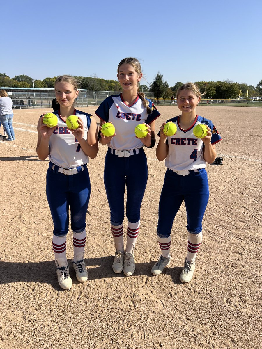 Crete Softball (@cretesoftball) on Twitter photo Your Cards are Conference Runner-Ups!
Bomb squad for the day- Madynn, Ruby, and Logan 💣💣
Off. MVPs- Logan & Ruby for their 2 HR games and finding ways on!
Def. MVP- Ady Z for being solid at 1 & giving her all! 
Addie M & Ev brought the energy 🔋🔋
#ROLLCARDS Your Cards are Conference Runner-Ups!
Bomb squad for the day- Madynn, Ruby, and Logan 💣💣
Off. MVPs- Logan & Ruby for their 2 HR games and finding ways on!
Def. MVP- Ady Z for being solid at 1 & giving her all! 
Addie M & Ev brought the energy 🔋🔋
#ROLLCARDS