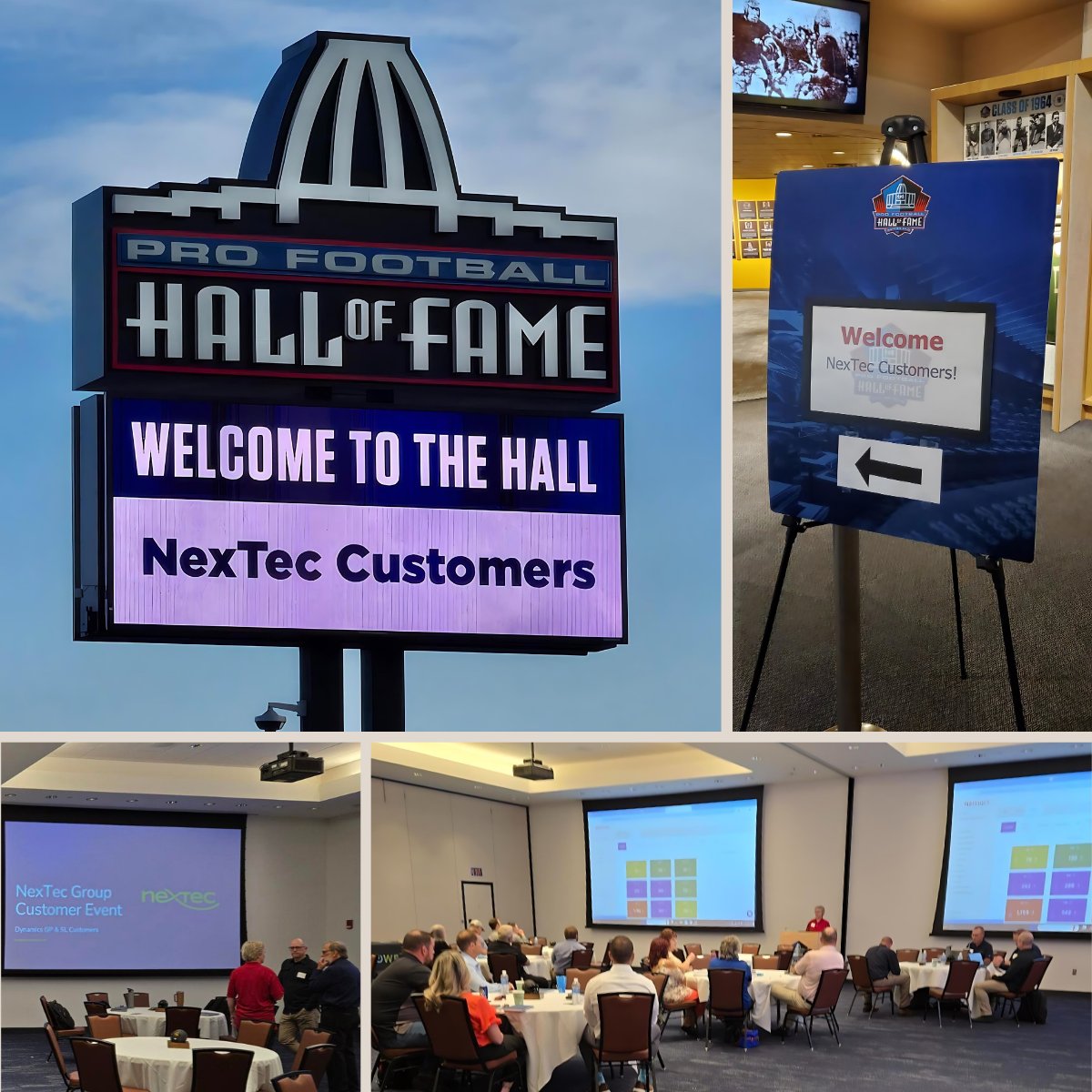 NexTecGroup's tweet image. Many thanks to all our Microsoft Dynamics GP and SL customers who joined us for our NexTec Customer Event at The Pro Football Hall of Fame in Canton, Ohio! Thanks also to our partners and sponsors Netstock and Njevity,
#ERP #MicrosoftDynamics #dynamicsgp