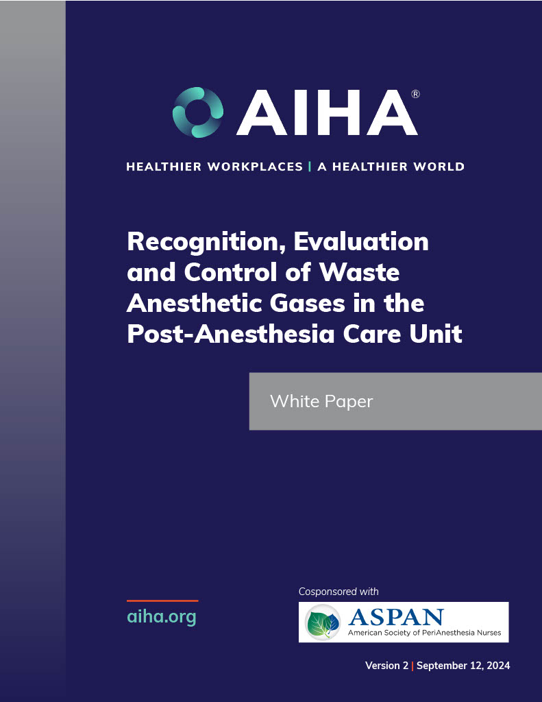 AIHA's tweet image. Healthcare workers in PACU are at risk from waste anesthetic gases (WAGs). Discover solutions to mitigate these risks in this white paper co-sponsored by The American Society of PeriAnesthesia Nurses (ASPAN)

pulse.ly/jtqwhobiwa

#Healthcare #OccupationalHealth #NurseSafety