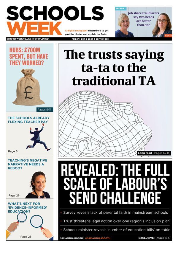 🗞️This week's Schools Week front page:
Revealed: the full scale of Labour’s SEND challenge

Subscribe to Schools Week | buff.ly/3dOpESQ
#tomorrowspaperstoday