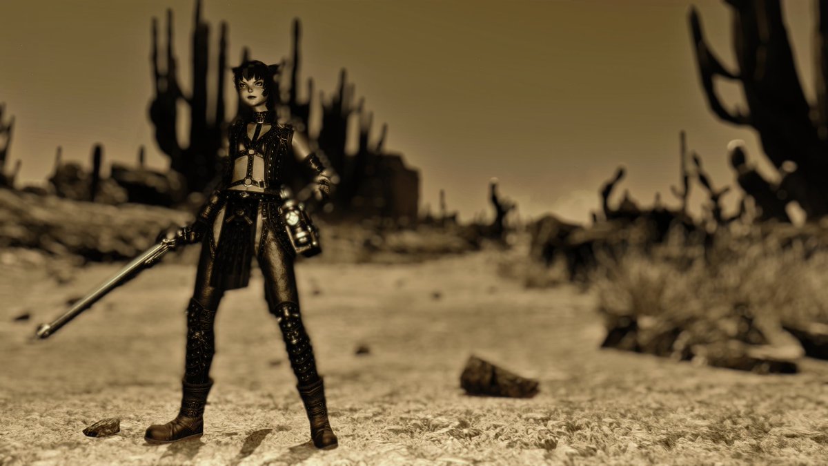 YshariRhina's tweet photo. A catte in the wild west! Always ready for a good fight.
#GPOSER #gpose #miqote #Ipsusu https://t.co/NOTtNayrs6