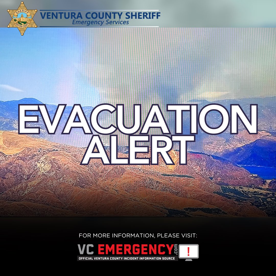 VENTURASHERIFF's tweet photo. 🚨 Emergency Alert: Brush Fire Update🚨
We are currently facing a 20 acre brush fire located west of Lake Piru. Evacuations have been issued for all residents and visitors in the Lake Piru Campground and Dominguez Canyon areas.

https://t.co/ZPS6VForrX for the latest information. https://t.co/MzvVVuElUb