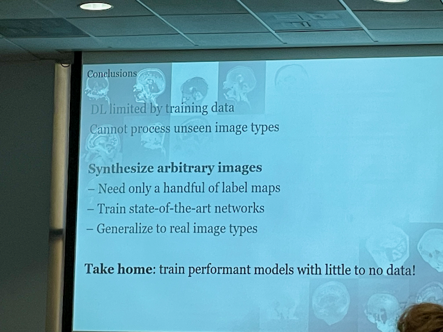 IEEEBrain's tweet image. Data? Who needs data? Really, really fascinating presentation by @harvardmed's @mh3936. Note the last bullet on his takeaway slide! Our next speaker is @SandiaLabs' @jbimaknee, who is giving insights into the symbiosis between #NeuromorphicComputing and understanding the #brain.