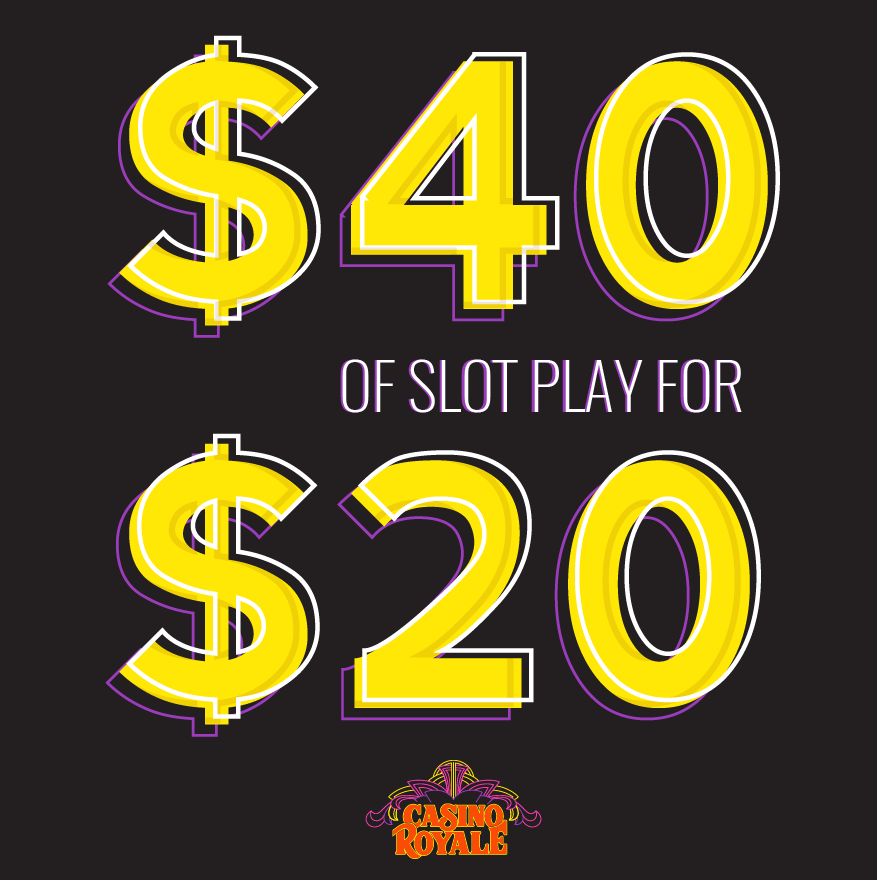 Don’t miss out on the hottest deal in town! 🔥 New guests get $40 in slot play for just $20! 💸 Who can say no to doubling your money right off the bat? Definitely not you! 😎🎰

#CasinoRoyaleVIP