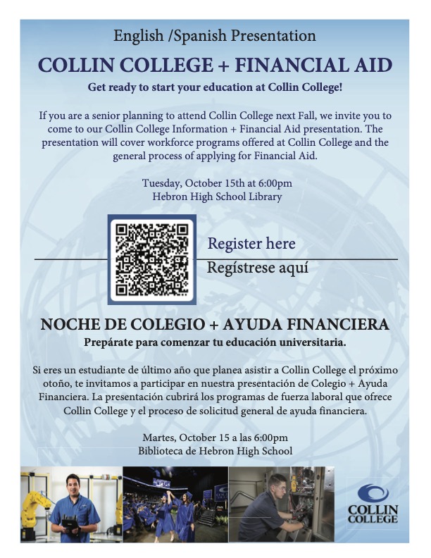Save the Date! General Financial Aid information Night. <a href="/SeniorsHebron/">Hebron Seniors</a>