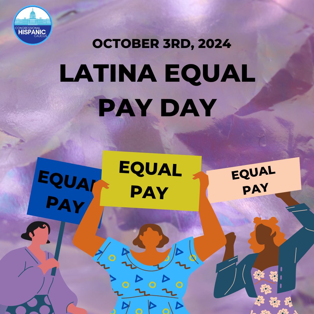The CHC is committed to fighting for equal pay for equal work. Latinas earn only 51 cents for every dollar a white man makes, &amp; alarmingly, the pay gap has widened for the first time in 20 years.

It’s time to ensure fair compensation for Latinas &amp; all individuals affected by
