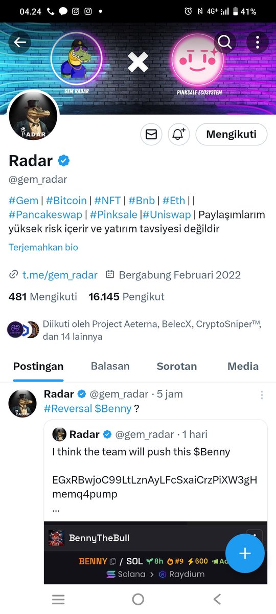 h3dewin's tweet photo. @crypto_inez @gem_radar Done https://t.co/mZH2L6h5JT