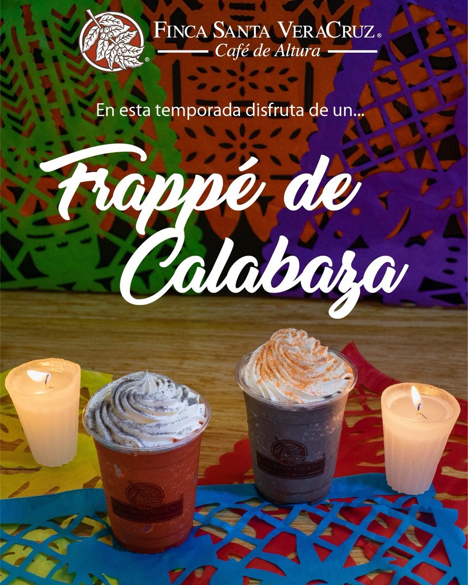 fincasantaver's tweet image. Ya probaste nuestra bebida del mes?
#FrappéDeCalabaza 🎃
