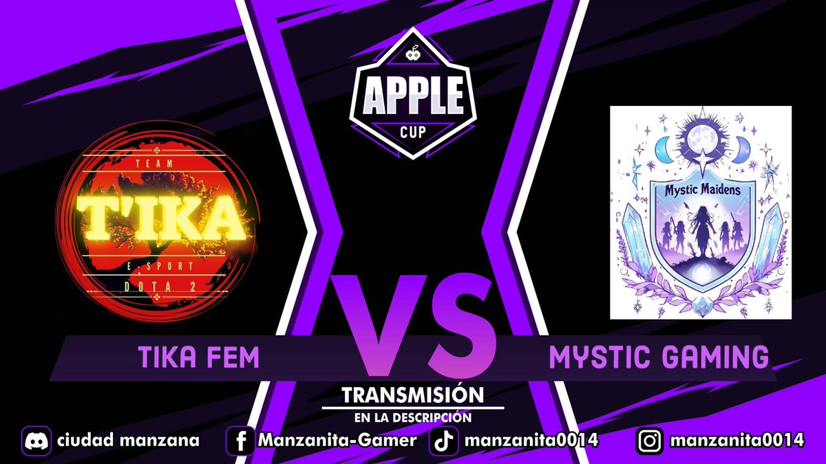 Holis bbs 👀Hoy estaré comentando junto a la hermosa Silvi algunas partidas de la Apple Cup (torneo fem). Estoy segura que conocen a muchas de las jugadoras de este torneo, pasense a ver a partir de las 8:00 pm hora Perú. Besitos 😘