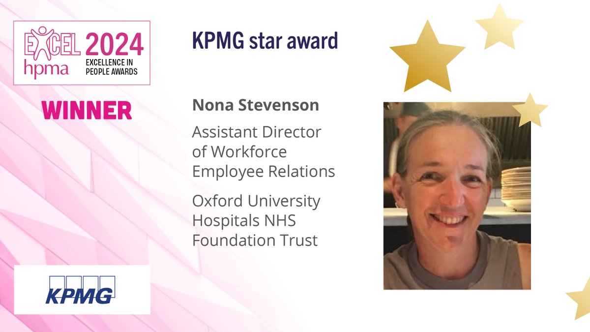 Congratulations to Nona Stevenson <a href="/OUHospitals/">OUH</a> – one of our <a href="/kpmguk/">KPMG UK</a> Stars at the 2024 #HPMAAwards
#HPMA50