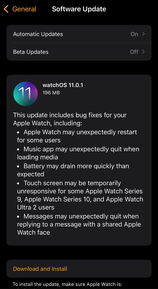 Ya está disponible iOS 18.0.1 y watchOS 11.0.1 en ambos casos arreglan bugs relacionados a cuelgues inesperados, reinicios de dispositivos y agotamiento acelerado de batería. Actualicen apenas puedan