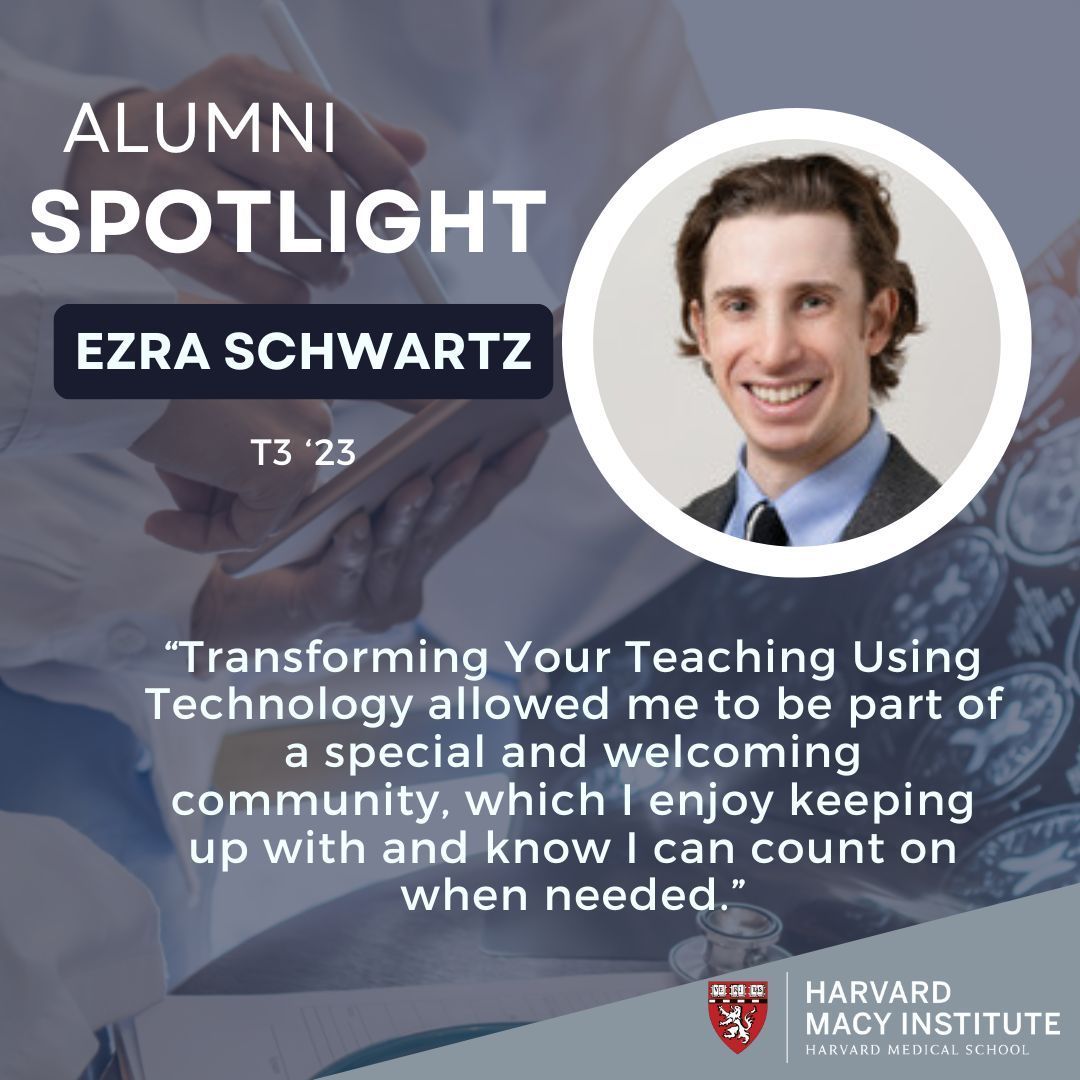 As a way to showcase our growing HMI community we are highlighting inspiring alumni! <a href="/EzraSchwartz10/">Ezra Schwartz, MDCM, MS, MMS (He/Him)</a> is a part of our #HMITechnology class of 2023. It's wonderful to hear that our program created a supportive and engaging community for him!