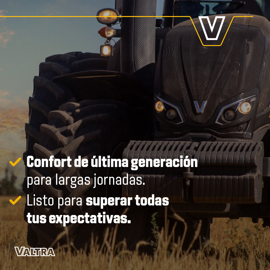 💪 Potencia, tecnología y confort se unen en la Serie S4 de Valtra 🚜
ete tractor es la herramienta que necesitás para superar cualquier desafío en el campo 🌾La Serie S4 es tu mejor aliado en el campo

Descubrí el poder de la precisión con Valtra✨

#Valtra #TuMáquinaDeTrabajo