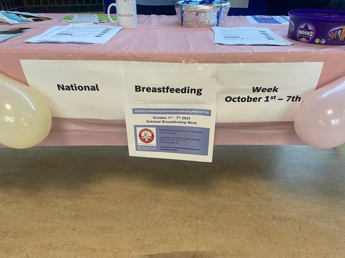 My wonderful <a href="/ed_tuh/">TUH ED</a> colleagues celebrating National Breastfeeding Week this week by supporting staff, patients and visitors with advice and information 👏🏻
