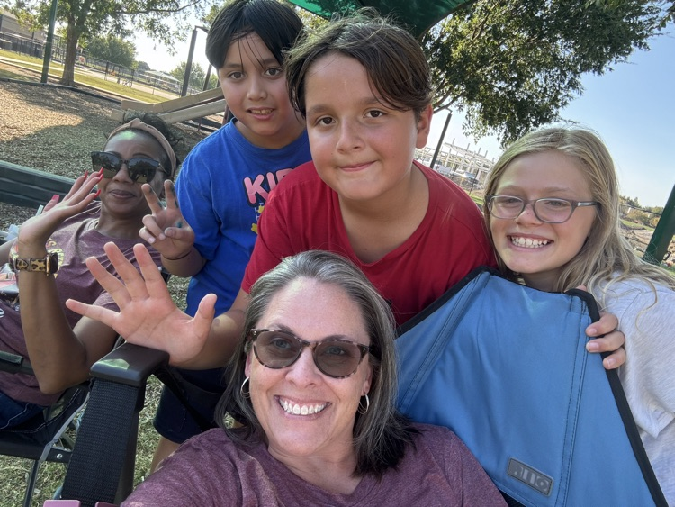 4:30 Camp check-in! Hanging with a few students who ride their bikes to come check on us! "Are you ok?" "Do you need us to bring you water?" 

We're doing GREAT kids! Thank you for checking in!