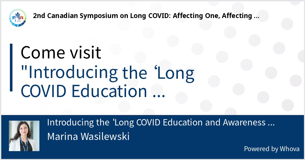 Thrilled to present a poster at the 2nd Canadian Symposium on Long COVID introducing our Long COVID Education and Awareness Hub (LivingWithLongCovid.ca) #LCWsymposium