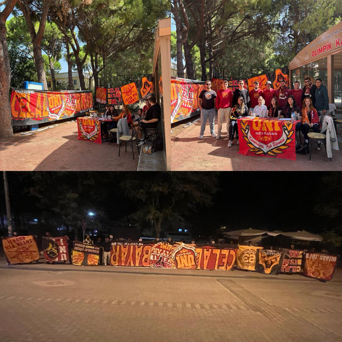 UltrasTurkish's tweet photo. UNI GFB, ultrAslan UNI'nin stant kurup astığı tüm pankartları ele geçirerek ters açtı. https://t.co/khA4l7Qox7
