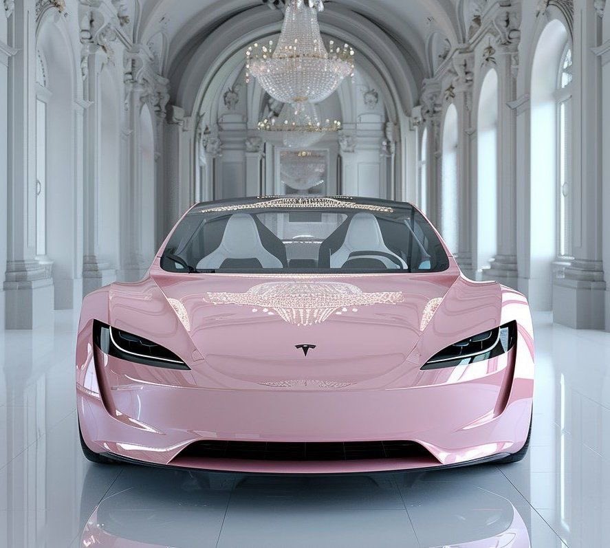 pink tesla