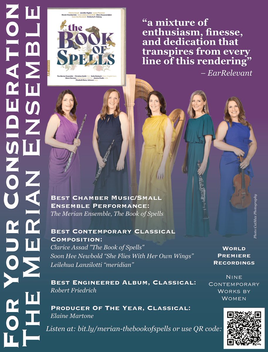 Words cannot express how deeply we believe in this music and these composers. We joyfully present “The Book of Spells” For Your GRAMMY®️Consideration.