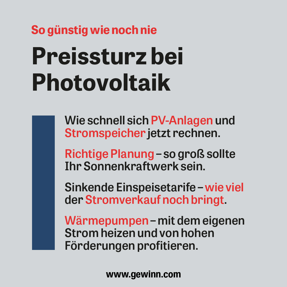 So günstig wie noch nie
#Preissturz bei Photovoltaik
Die Energiekrise hatte einen Photovoltaik-Boom ausgelöst. Nachdem sich die Strompreise beruhigt haben, ist die Nachfrage zuletzt aber gesunken. Prompt sind #Solarmodule günstig wie nie.
gewinn.com/artikel/preiss…
#photovoltaik