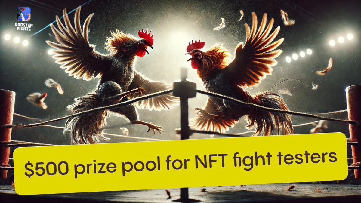rooster_fights's tweet photo. 🚨 The ultimate NFT battle, Trophy Hunt, is coming to Rooster Fights!

💰 We’re launching an epic event where the top 10 most active players will share a $500 prize pool.

💬 Want in on the action? To participate, you’ll need to level up your account to premium status. Don’t worry — it only takes three days of active gameplay!

🎮 Why hurry? These premium accounts are your golden ticket to not only this event but also to the exciting surprises we’ve got lined up!

🎁 Here’s the deal: we’re picking 100 lucky fighters from our community to score hard currency! Use it to dive into the NFT battles in Trophy Hunt. 

The top 10 most active players will split a $500 prize pool. Want in? Make sure the game’s installed and your marketplace account is ready!

💥 Fill out the form until October 2nd to enter the competition: https://t.co/BcfJxHRSCm

🔥 Join NOW ➡️ https://t.co/qd3HRnLaYY