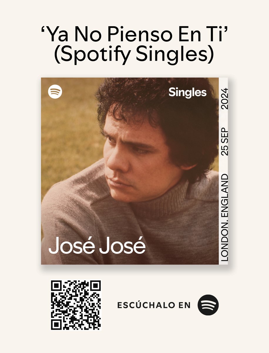 Durante la digitalización de archivos, Sony Music México encontró “Ya No Pienso en Ti”, una canción inédita grabada en 1978 por <a href="/JoseJoseOficial/">José José</a> Este lanzamiento honra su 5to aniversario luctuoso. 
¡Escúchala solo en <a href="/SpotifyMexico/">Spotify Mexico</a> ! ✨
#YaNoPiensoEnTi #SpotifySingles