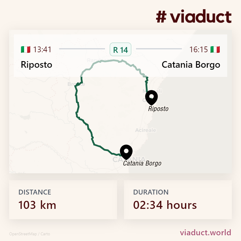 viaduct_world's tweet photo. ๐Discover the #FerroviaCircumetnea โ a historic railway circling the majestic Mount Etna! ๐ This scenic route is a must for rail fans in Sicily and can also be logged with #viaduct. Track your journey and start building your personal rail map. ๐บ๏ธ
#MyTrainMap #RailsToSicily #RailwayAdventures #TravelItaly #viaduct