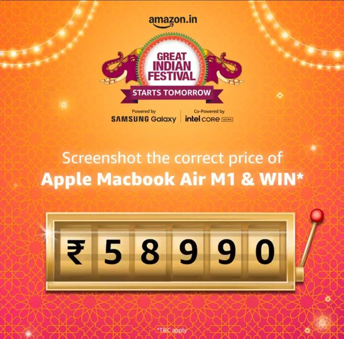 CanvasExplorer's tweet photo. @amazonIN ₹58,990  #AmazonGreatIndianFestival #TaiyaariKaTyohaar

@amazonIN
@IamTechydiva
@kreative_keeda
@Winniewonkaz https://t.co/EckEvlywpS