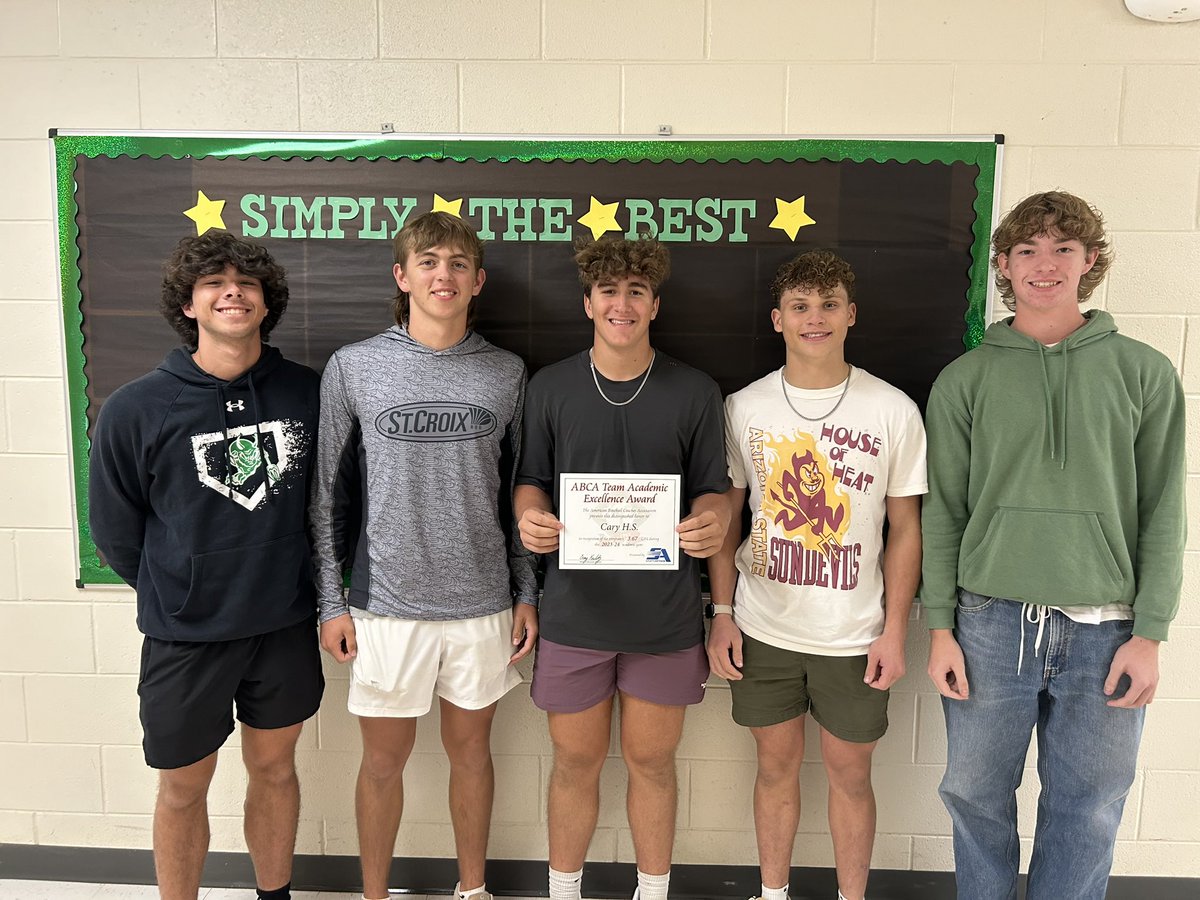 jbarefoot8700's tweet photo. The Cary High School Varsity Baseball Team earned American Baseball Coaches Association Team Academic Excellence Award  with a team 3.67 GPA for the 2023-2024 season. One of only 7 High Schools in North Carolina to receive  this distinguished honor.  Go Imps!! https://t.co/U3RdpZrkUX