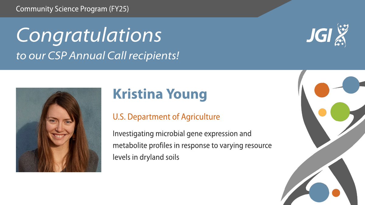 Joint Genome Institute (@jgi) on Twitter photo Uncovering the secrets of dryland soils is key to understanding the global carbon cycle. <a href="/KrstinaYoung/">Kristina Young</a> of <a href="/USDA/">Dept. of Agriculture</a> will explore how nutrient availability affects microbial activity & carbon cycling in these ecosystems.@PChuckran <a href="/ecology_awesome/">Sasha Reed</a> <a href="/TheJornada/">The Jornada</a>
jgi.doe.gov/announcement-f… Uncovering the secrets of dryland soils is key to understanding the global carbon cycle. <a href="/KrstinaYoung/">Kristina Young</a> of <a href="/USDA/">Dept. of Agriculture</a> will explore how nutrient availability affects microbial activity & carbon cycling in these ecosystems.@PChuckran <a href="/ecology_awesome/">Sasha Reed</a> <a href="/TheJornada/">The Jornada</a>
jgi.doe.gov/announcement-f…