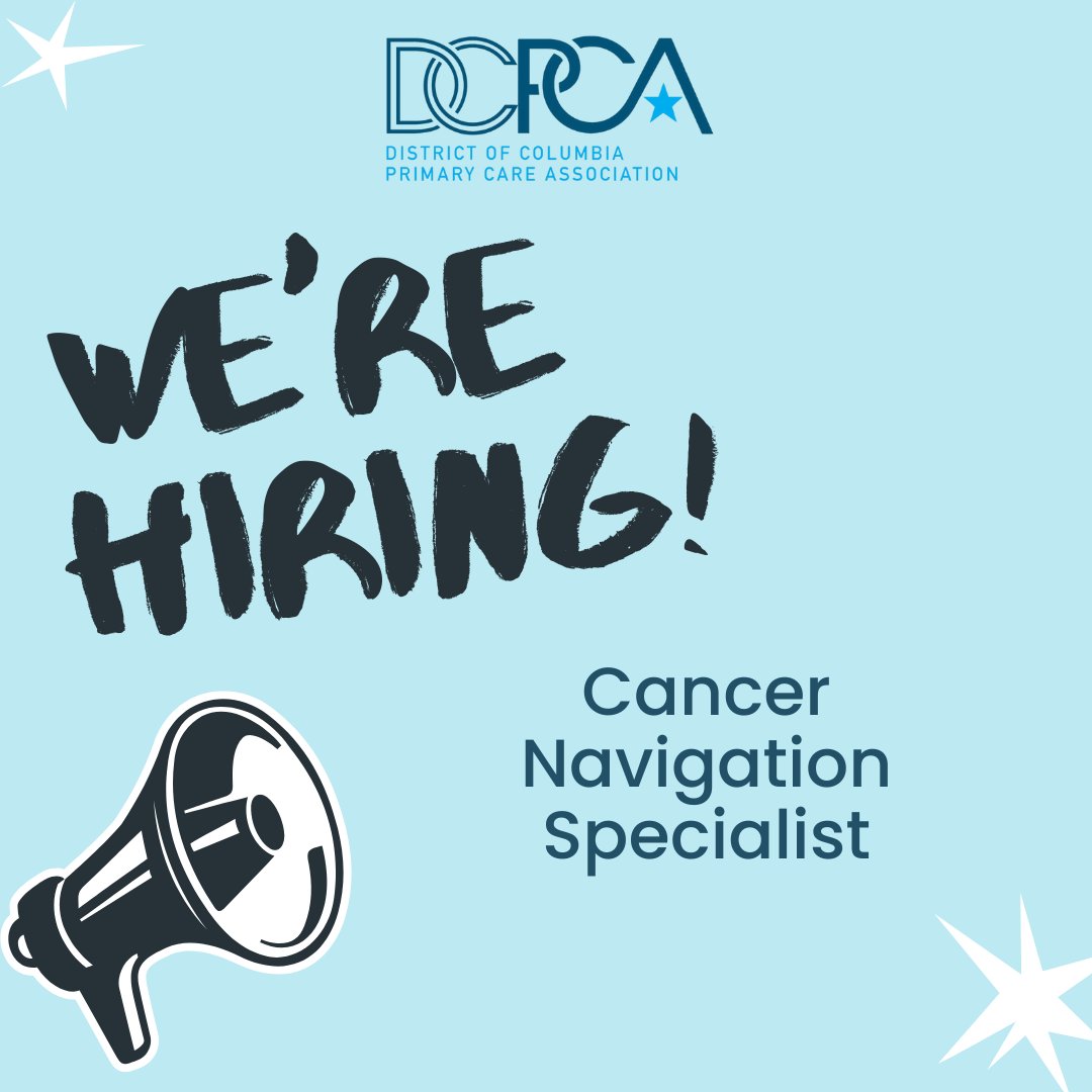 DCPCA's tweet image. DCPCA has a new opening for a Cancer Navigation Specialist. Read more about the position and apply at dcpca.bamboohr.com/careers/59 #DCJobs #DCPCA #WashingtonDC #HealthEquity