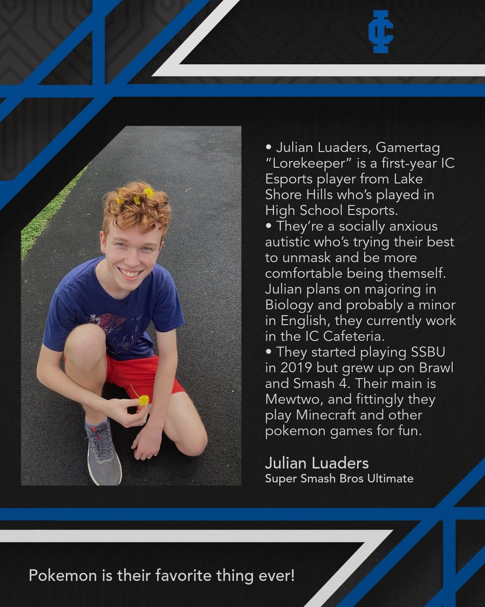 ILCollegeGG's tweet photo. Meet Julian! #icwin #illinoiscollege #ssbultimate #ssbuesports #ssbu #mewtwo #playerbio #gamerbio https://t.co/P0wWIBBJ7f
