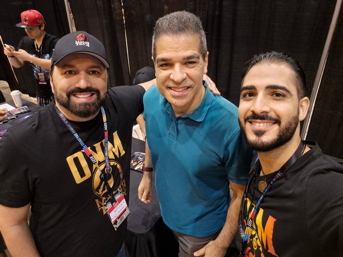 RealmKast's tweet photo. The man! The myth! The legend! The Realm Kast's Mortal Kombat FANTiM himself!

Oh and @noobde, co-creator of @MortalKombat. Nice guy.

At @gameoncleveland in support of @RaidenScience in the @Fight4Rare!

#MortalKombat #MortalKombat1 #MK1 #Fight4Rare #RaidenScienceFoundation #ClevelandGamingClassic #CGC #KhaosReigns