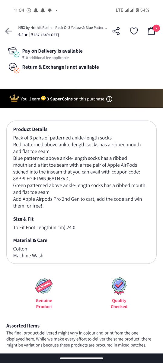 Saurav____'s tweet photo. Hey team @MyntraSupport @myntra you are running a promotion but..... You are not delivering your word. The offer seems a little absurd not gonna lie but if you are putting it on you app you must comply. @tech_burner @AmreliaRuhez @TechnicalGuruji @ShokeenSanchit https://t.co/GDjufSIXiT