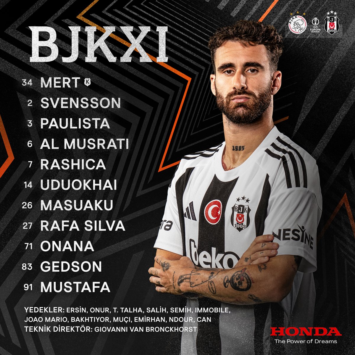 📋✅ İlk 11'imiz!

🆚 <a href="/AFCAjax/">AFC Ajax</a> 
 
<a href="/HondaTR/">Honda Türkiye</a>