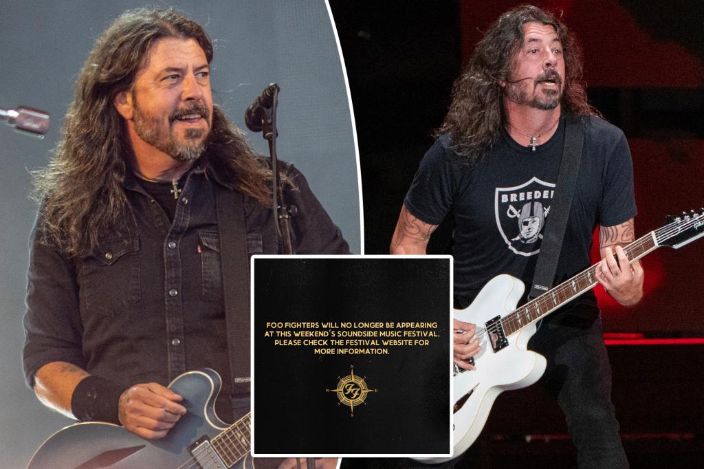 PageSix's tweet photo. Foo Fighters cancel Soundside Music Festival appearance amid Dave Grohl’s baby scandal https://t.co/3DonskmvPJ https://t.co/IOGh21qPCc