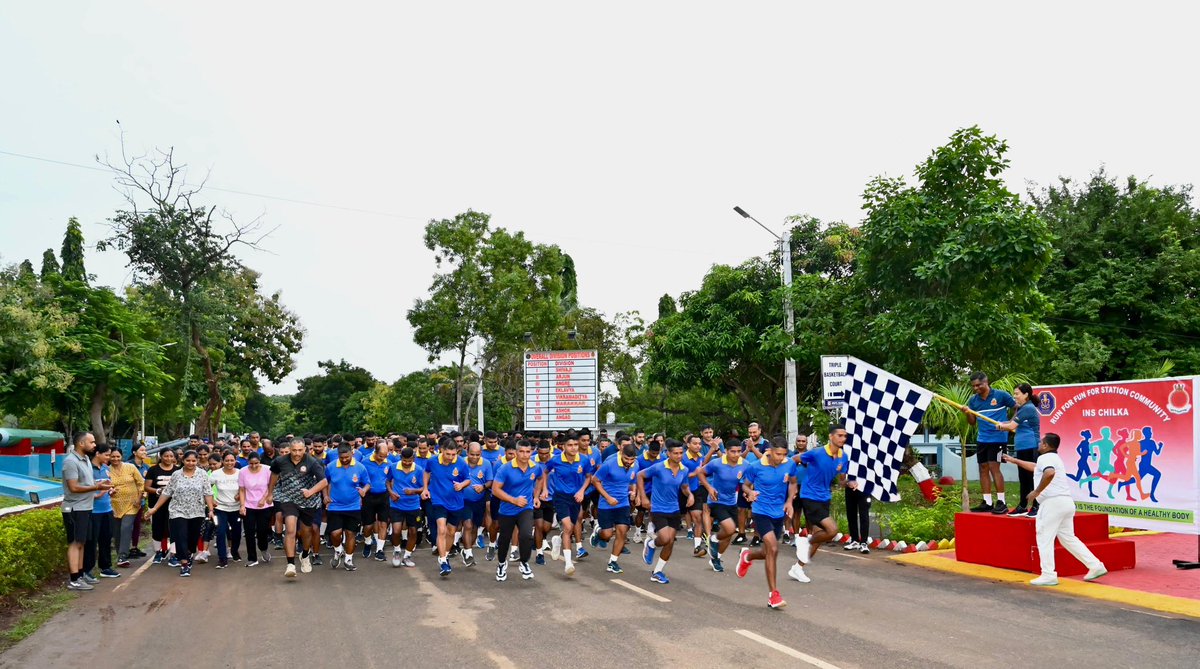 IN_Chilka's tweet image. Every Step Counts, Every Mile Inspires!&quot; 🏃‍♂️
As part of the #90DayFitness Programme, #INSChilka organised #RunForFun showcasing  collective passion for #fitness. It was fun running together, and everybody enjoyed the experience, reinforcing commitment to healthy lifestyle.