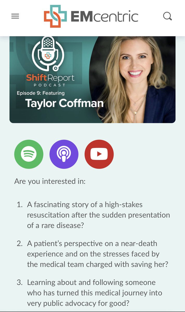 Powerful conversation about survival, optimizing medical care that’s nimble when you have a dynamic case, &amp; reminders to physicians &amp; patients about communicating to get the best outcomes <a href="/emcentricusa/">EMcentric</a> #pregnancy #nephrology #hematology #RareDisease 
podcasts.apple.com/us/podcast/the…