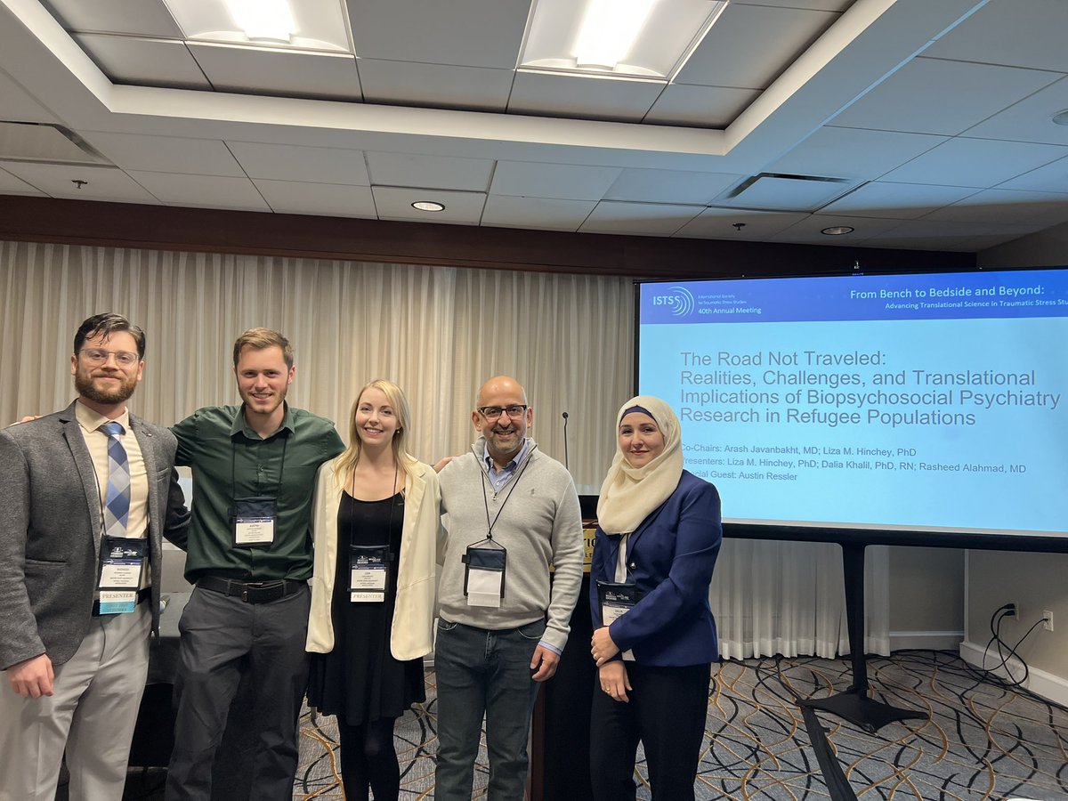 Staring now <a href="/ISTSSnews/">ISTSS</a>: Challenges and practical tools for conducting biopsychosicial research in refugee populations, with data from adults and youth from Ukraine, Syria, and Iraq!

#ISTSS2024 #RefugeeHealth