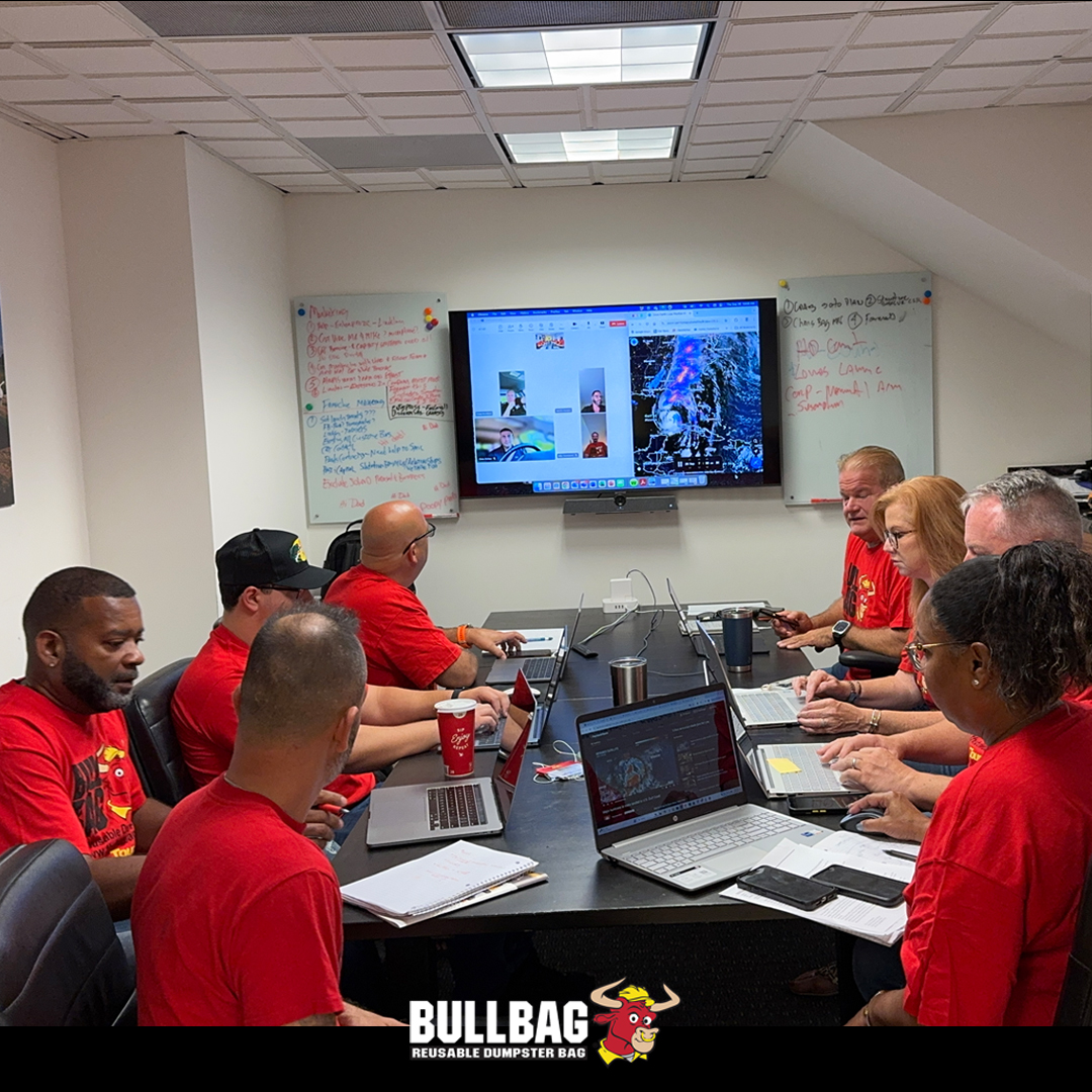 thebullbag's tweet photo. Our BullBag team is hard at work in the war room, coordinating with teams preparing for Hurricane Helene.
To our friends, customers, and communities please stay safe during this time. If you need to reserve BullBags or schedule service, call today 866-414-2855. 

 #HurricaneHelen https://t.co/lRK8XzYHY1