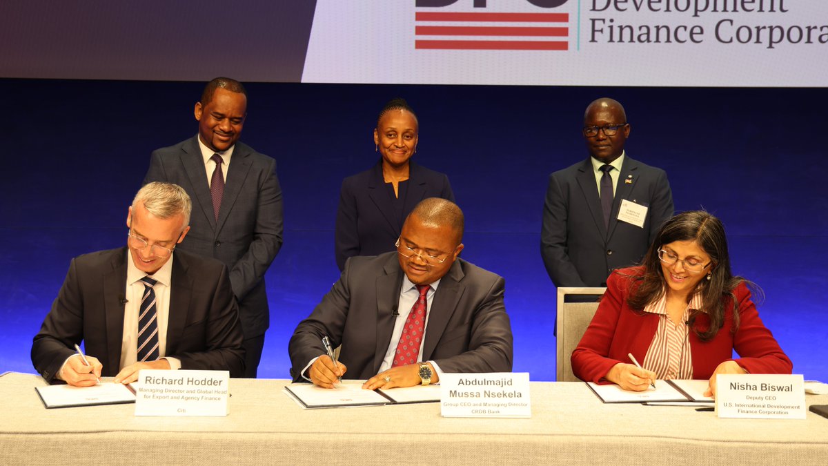 DFCgov (@dfcgov) on Twitter photo Investing in small businesses = Investing in Tanzania's future. DFC and Citi's new co-investment for <a href="/CRDBBankPlc/">CRDB Bank PLC</a> promises to do just that. Investing in small businesses = Investing in Tanzania's future. DFC and Citi's new co-investment for <a href="/CRDBBankPlc/">CRDB Bank PLC</a> promises to do just that.