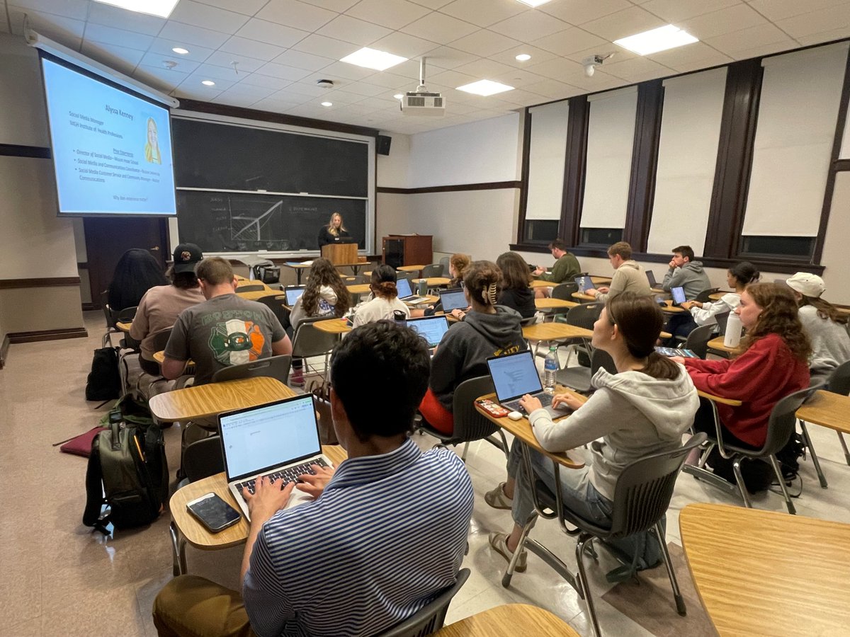 MGH Institute (@mghinstitute) on Twitter photo Shout out to <a href="/MGHInstitute/">MGH Institute</a> colleague <a href="/_amkenney/">Alyssa Kenney</a> for speaking to my <a href="/BostonCollege/">Boston College</a> public relations class this week about social media. The valuable insight from her real world examples made for a wonderful learning opportunity.
#pr #highereducation #realworld #socialmedia Shout out to <a href="/MGHInstitute/">MGH Institute</a> colleague <a href="/_amkenney/">Alyssa Kenney</a> for speaking to my <a href="/BostonCollege/">Boston College</a> public relations class this week about social media. The valuable insight from her real world examples made for a wonderful learning opportunity.
#pr #highereducation #realworld #socialmedia