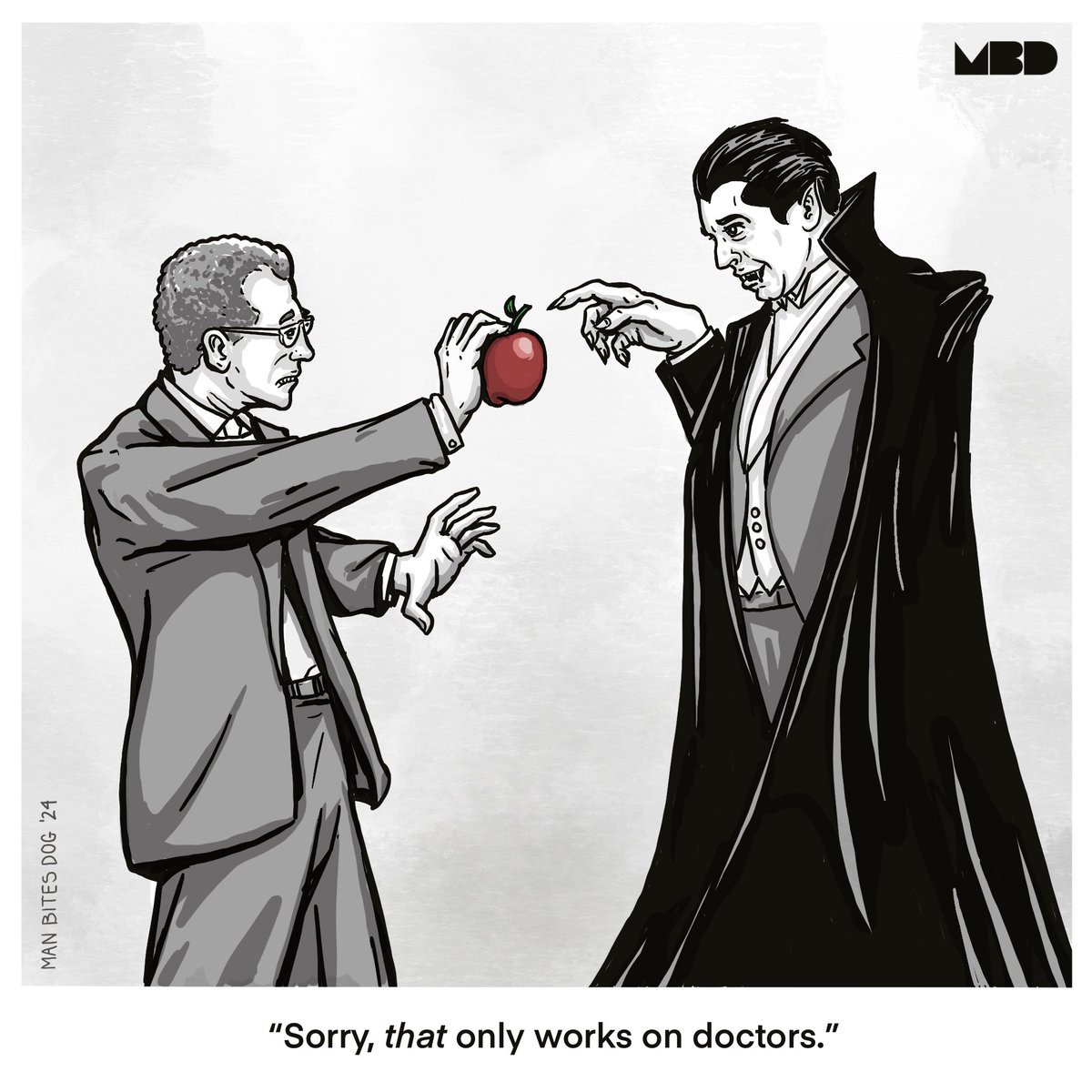 Wrong tool for the job.

#apple #vampire #wrongtool #comic #funny #cartoon #manbitesdog