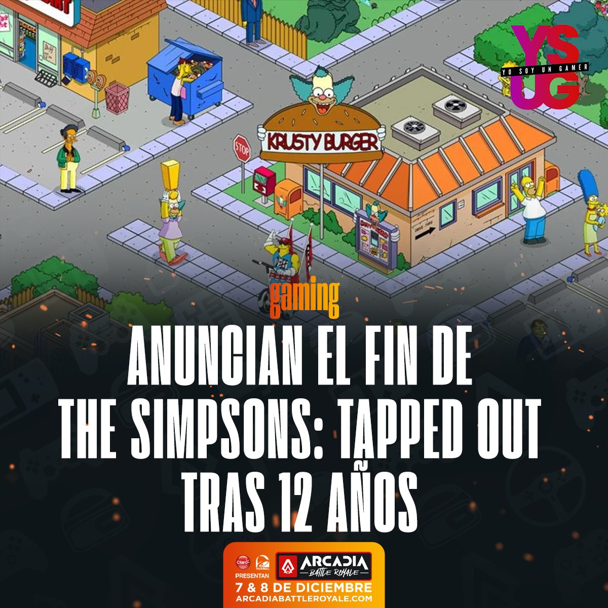 YoSoyUnGamerTW's tweet image. The Simpsons: Tapped Out finalizará su servicio en enero de 2025. Después de 12 años y 308 actualizaciones, es hora de despedirse de Springfield en tu móvil.