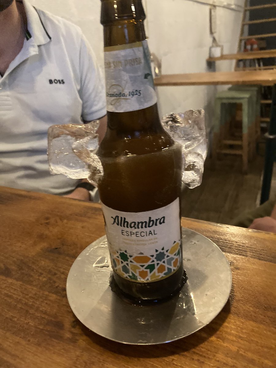 Well you wouldn’t want a warm beer would ya? #Seville 🧊 🍺 T