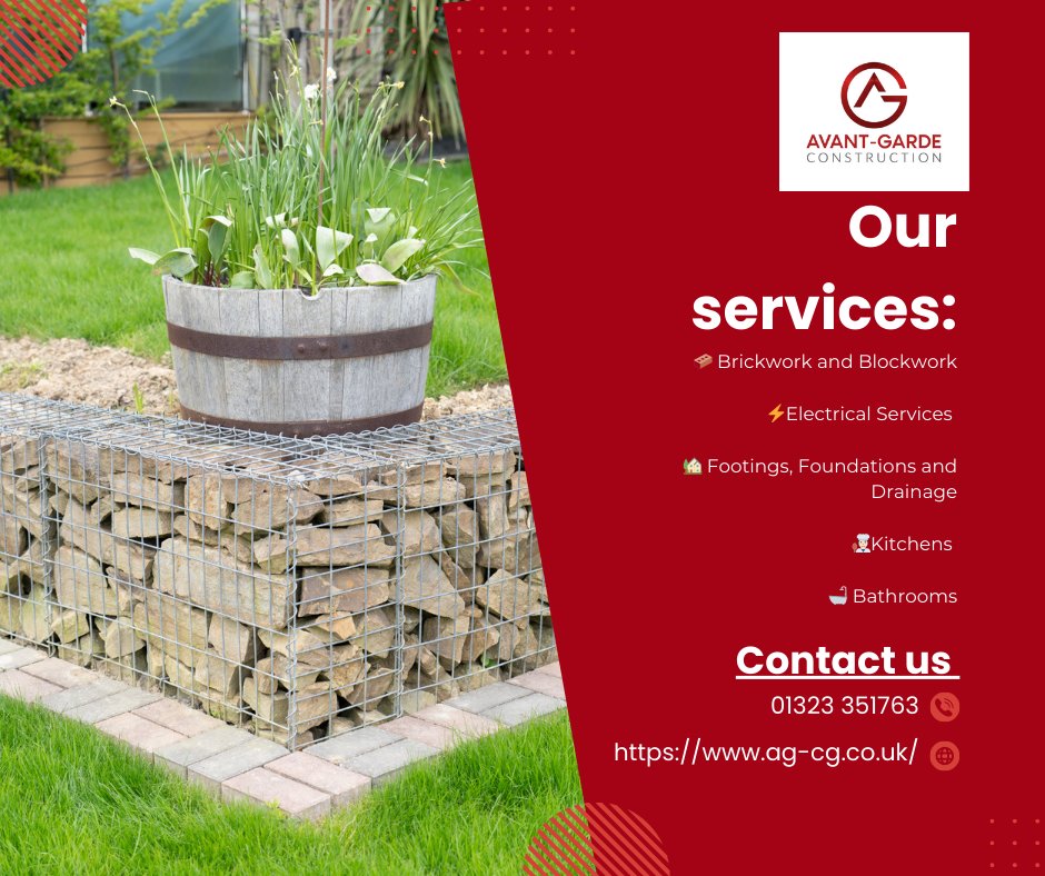 AvantGardeCG's tweet photo. Here at Avant-Garde, we provide numerous services, including:

🧱 Brickwork and Blockwork

⚡️Electrical Services 

🏡 Footings, Foundations and Drainage

Find out more - https://t.co/huMnHkwJSN

#Construction #Building #Architecture #HomeImprovement #ConstructionLife https://t.co/MDSkgO8DYw