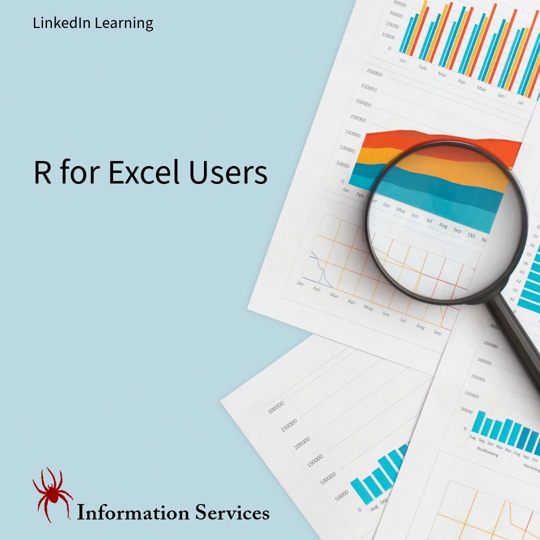 LinkedIn Learning: R for Excel Users

This course serves as the perfect bridge for the many Excel-reliant data analysts and business users who need to update their data science skills by learning R.

Course Duration: 1 hour, 14 minutes
Course Link: sl.richmond.edu/uE