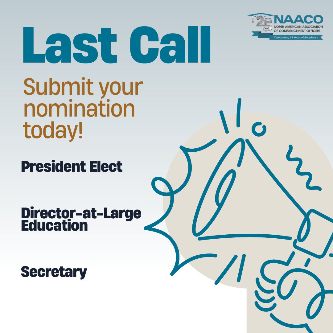 NAACOTweets's tweet photo. Attention NAACO Members: Board of Directors nominations will be accepted until Friday, September 27.

Positions available:
President-Elect
Director at Large – Education
Secretary

Submit your nomination today! To submit, click here: https://t.co/Gud8VOKsKx https://t.co/3N1CQ2i78z